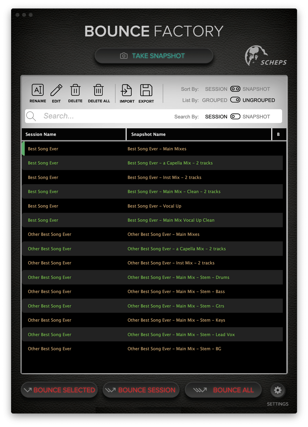 Bounce Factory Main Interface