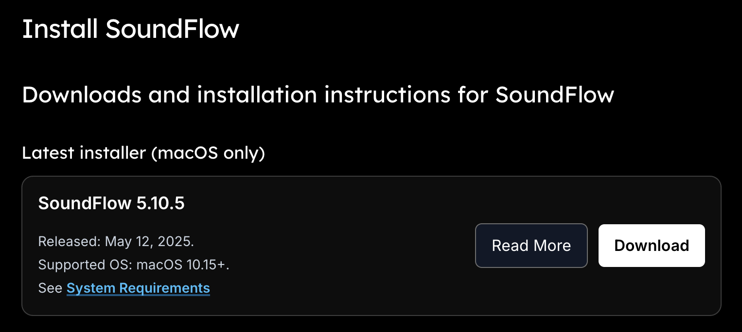 SoundFlow Download Page